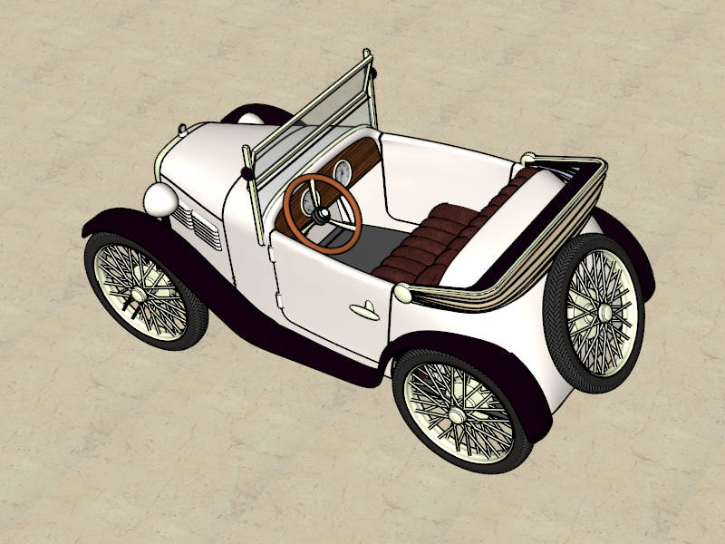 Old Vintage Car sketchup model preview - SketchupBox