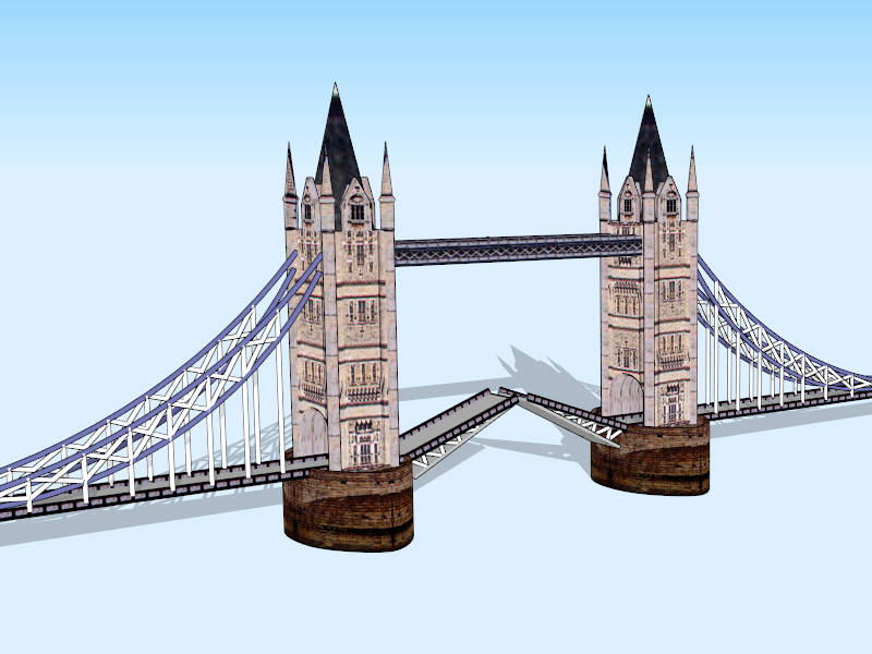 Tower Bridge in London sketchup model preview - SketchupBox