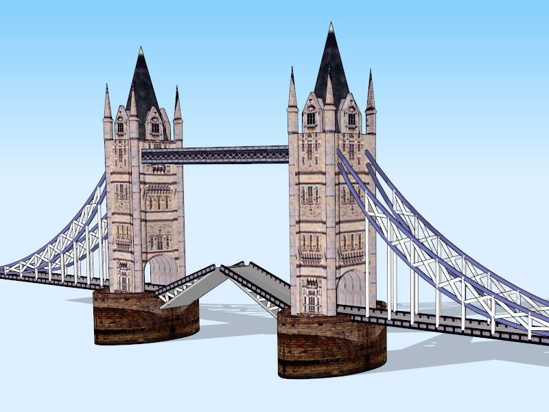 Tower Bridge in London sketchup model preview - SketchupBox