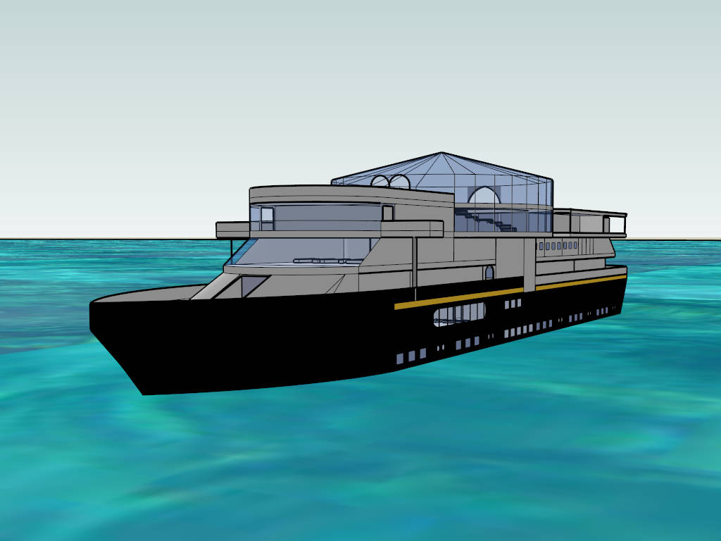 Sea Cruise Ship sketchup model preview - SketchupBox