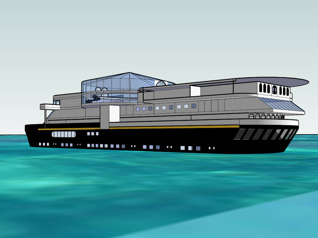 Sea Cruise Ship sketchup model preview - SketchupBox