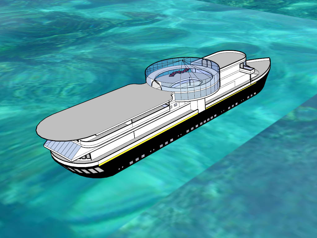 Sea Cruise Ship sketchup model preview - SketchupBox