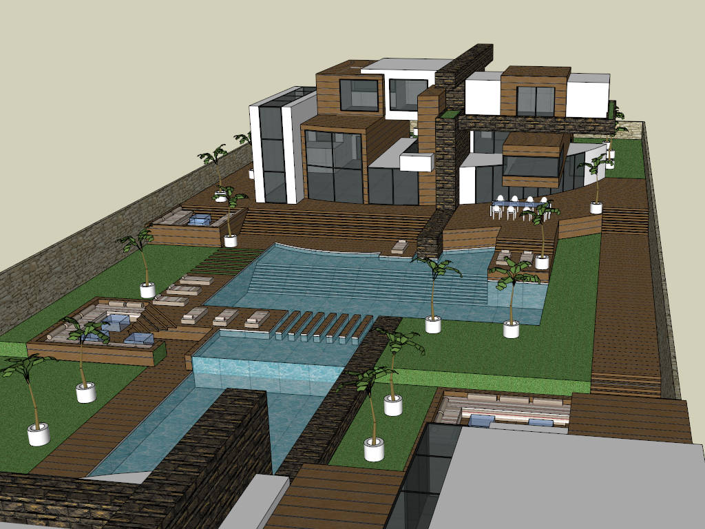 Sagres Luxury Villa sketchup model preview - SketchupBox