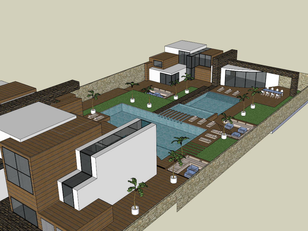 Sagres Luxury Villa sketchup model preview - SketchupBox