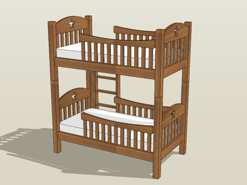 Children's Bunk Bed sketchup model preview - SketchupBox