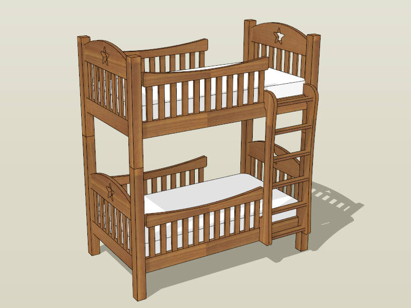 Children's Bunk Bed sketchup model preview - SketchupBox