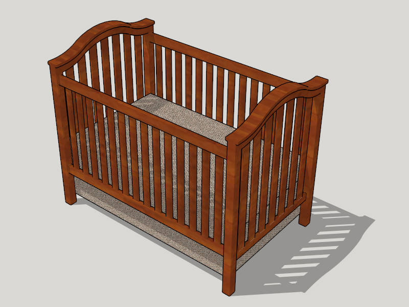 Infant Baby Bed sketchup model preview - SketchupBox