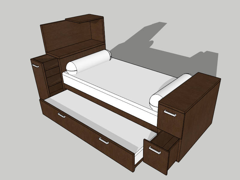 Trundle Bed sketchup model preview - SketchupBox