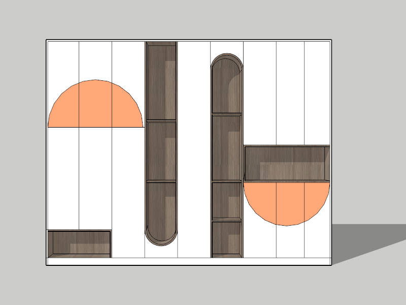 Display and Storage Cabinet sketchup model preview - SketchupBox