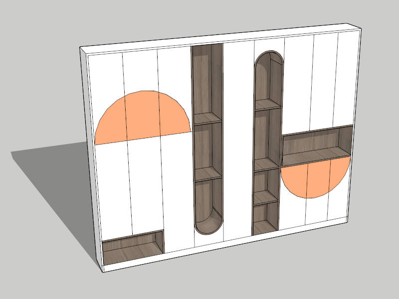 Display and Storage Cabinet sketchup model preview - SketchupBox