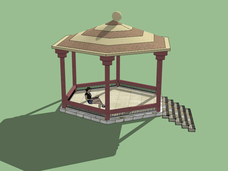 Stone Park Pavilion Design sketchup model preview - SketchupBox