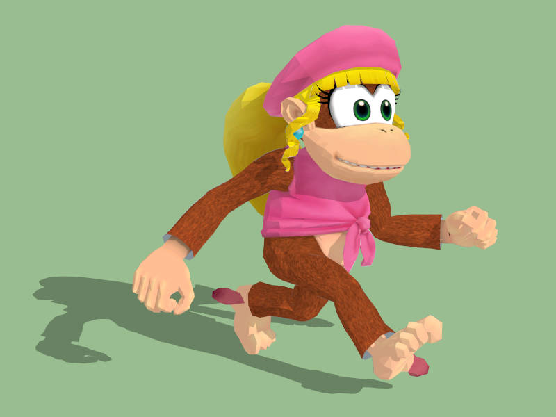 Monkey Cartoon Character sketchup model preview - SketchupBox