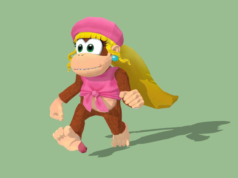 Monkey Cartoon Character sketchup model preview - SketchupBox