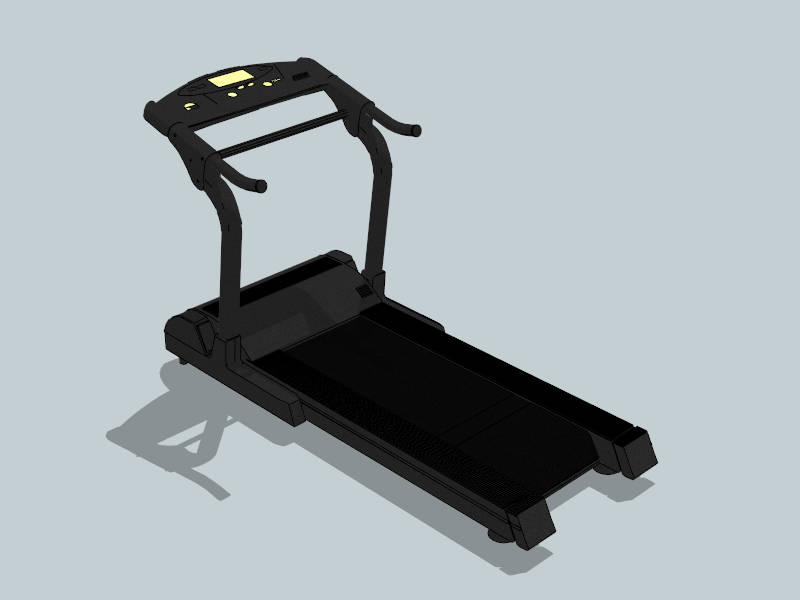 Black Treadmill sketchup model preview - SketchupBox
