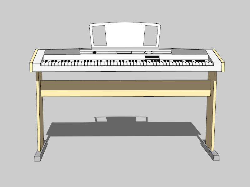 Electric Piano sketchup model preview - SketchupBox