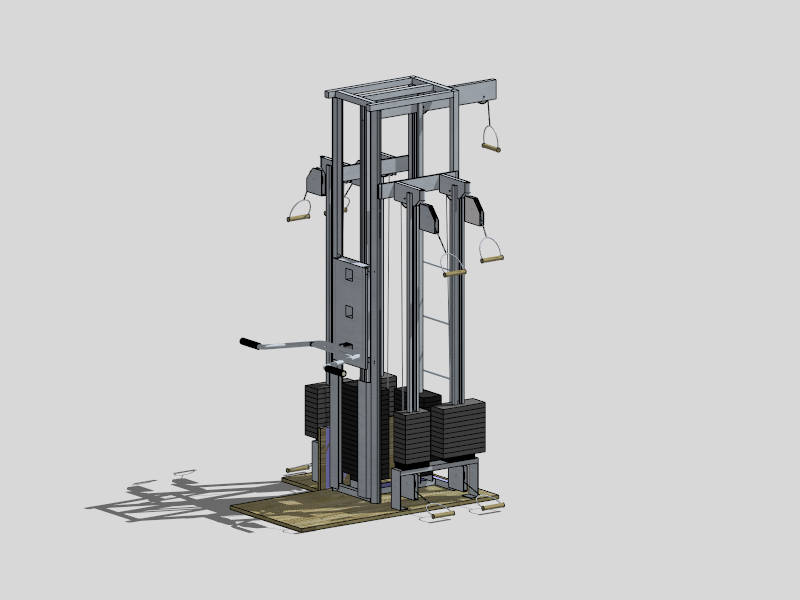 Gym Weight Machine sketchup model preview - SketchupBox