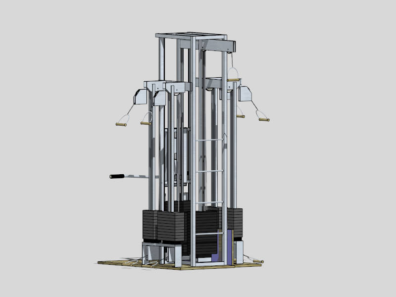 Gym Weight Machine sketchup model preview - SketchupBox