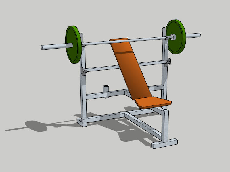 Weight Training Bench sketchup model preview - SketchupBox