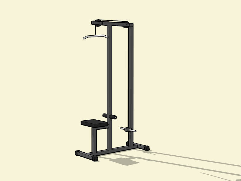 Lat Pulldown Cable Machine sketchup model preview - SketchupBox