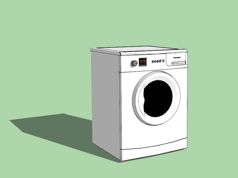 Fisher & Paykel Washing Machine sketchup model preview - SketchupBox