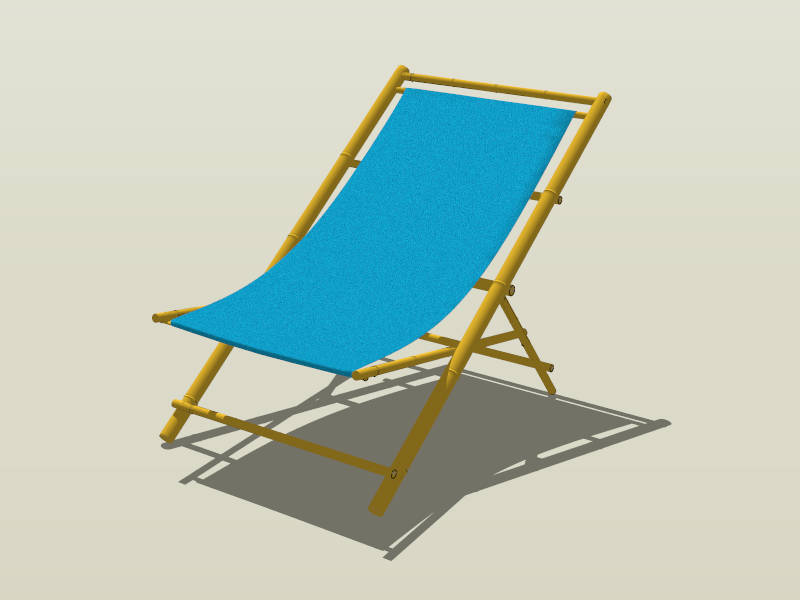 Outdoor Bamboo Deck Chair sketchup model preview - SketchupBox