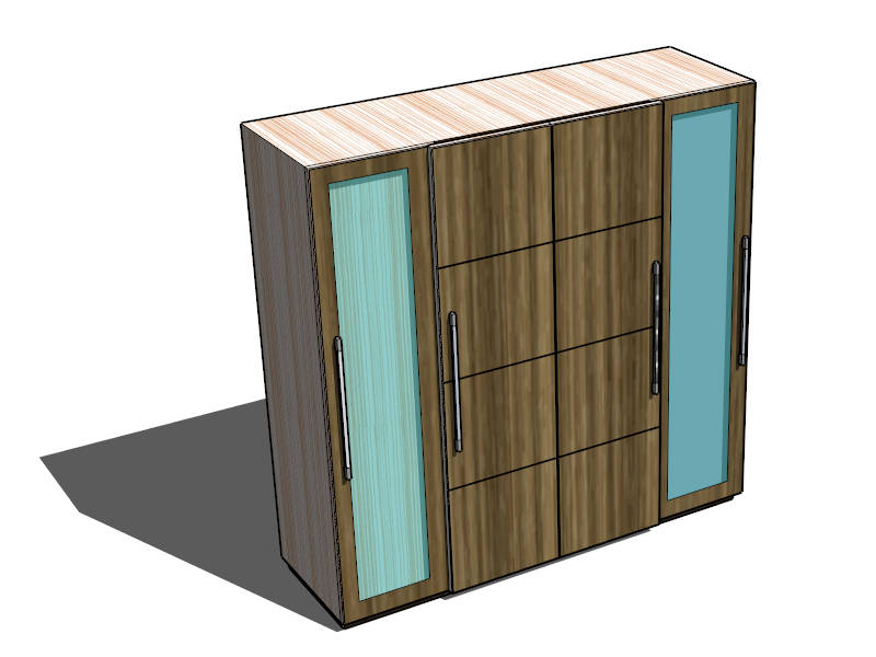Wardrobe Storage Cabinet sketchup model preview - SketchupBox