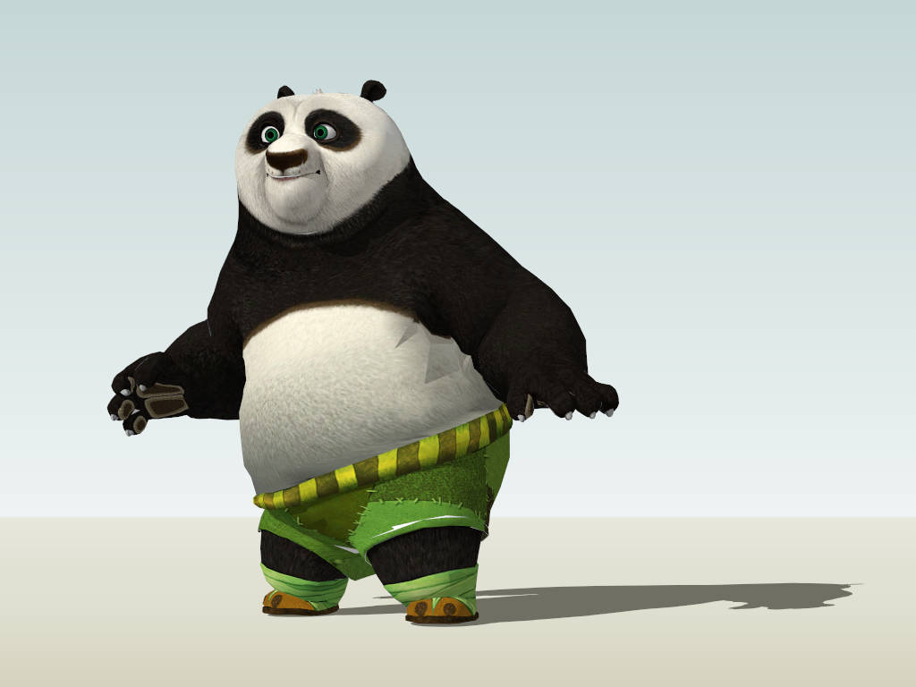 Kung Fu Panda Po sketchup model preview - SketchupBox