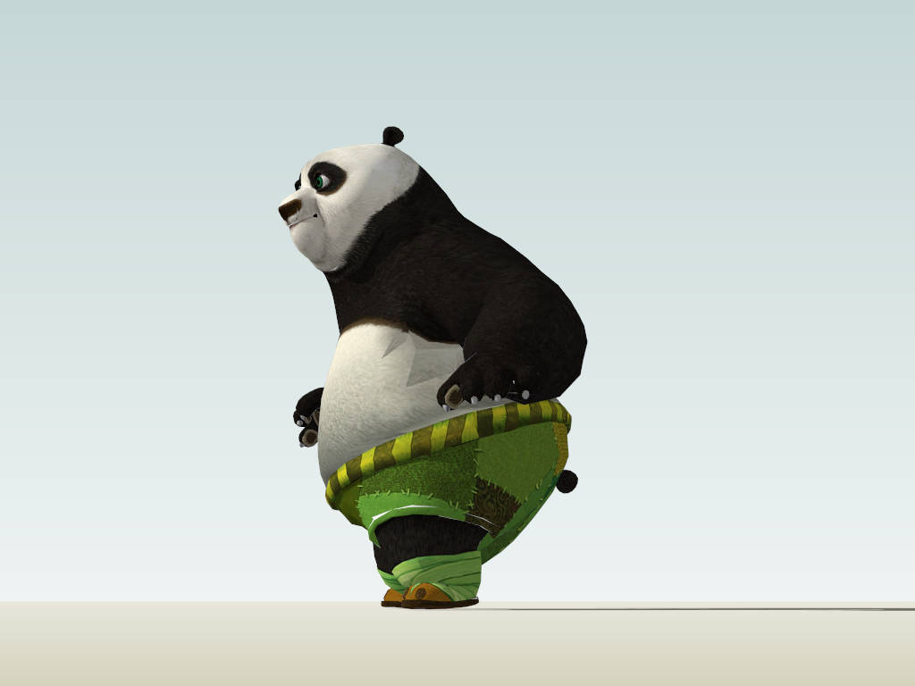 Kung Fu Panda Po sketchup model preview - SketchupBox