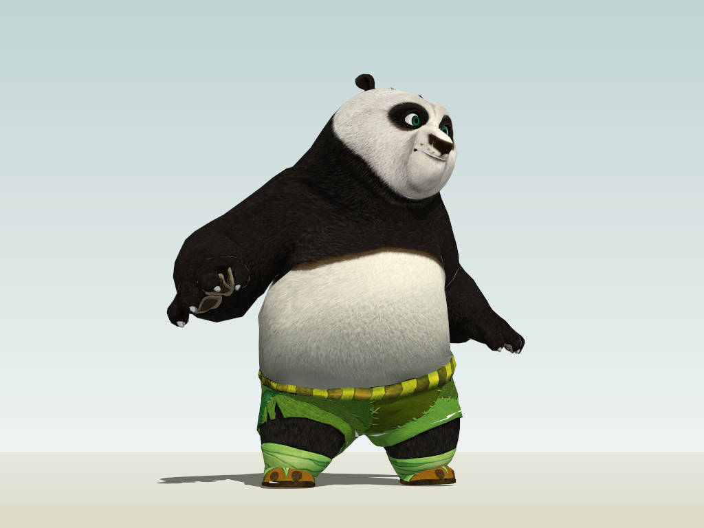 Kung Fu Panda Po sketchup model preview - SketchupBox