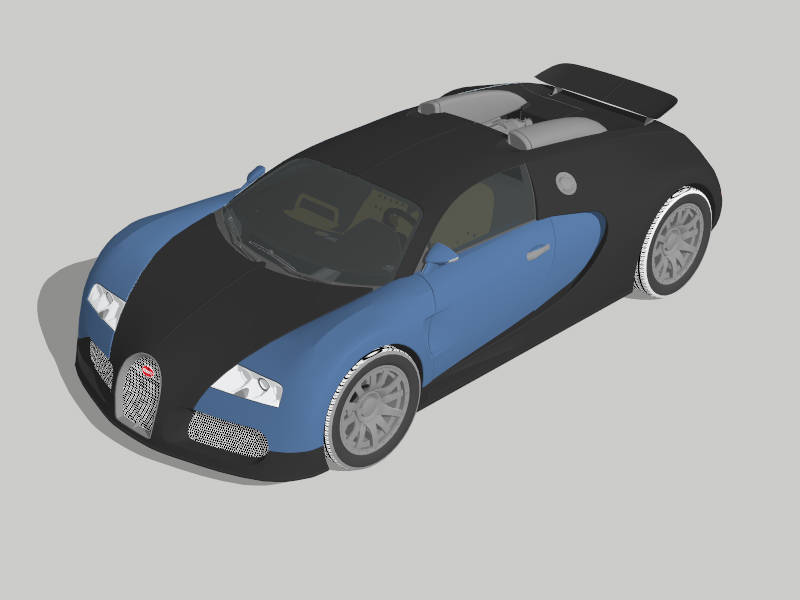 Bugatti Veyron sketchup model preview - SketchupBox