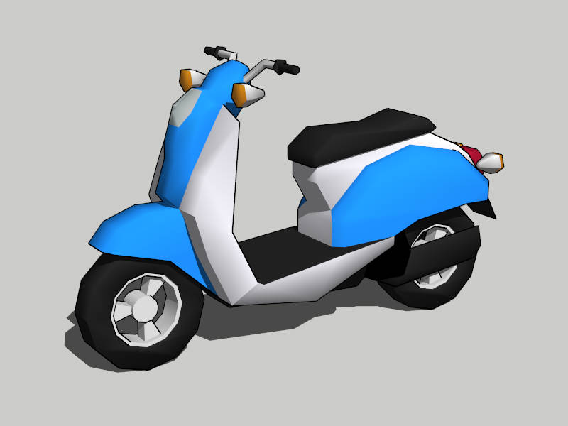 Moped Scooter Motorcycle sketchup model preview - SketchupBox