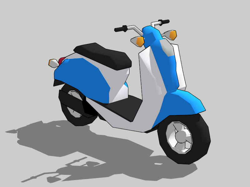 Moped Scooter Motorcycle sketchup model preview - SketchupBox