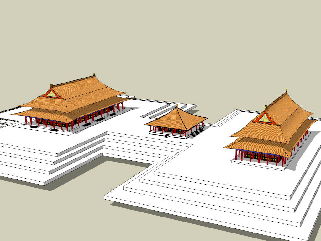 Hall of Supreme Harmony sketchup model preview - SketchupBox