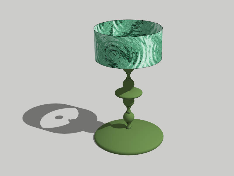 Green Table Lamp sketchup model preview - SketchupBox