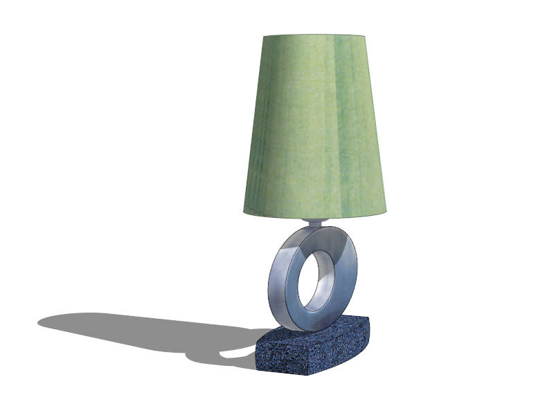 Stone Base Table Lamp sketchup model preview - SketchupBox