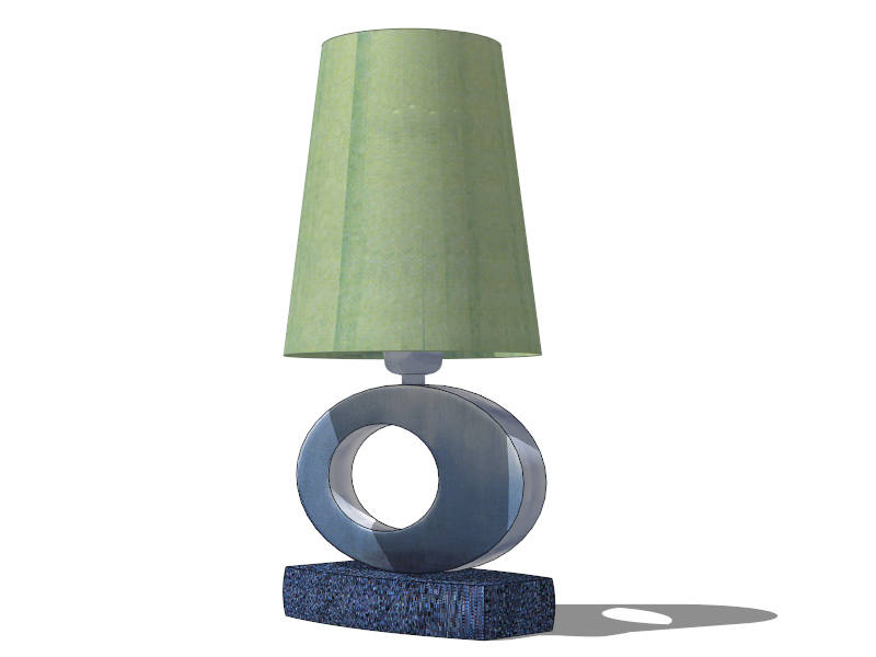 Stone Base Table Lamp sketchup model preview - SketchupBox