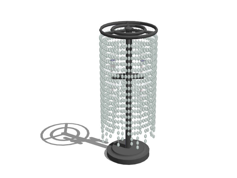 Crystal Chandelier Table Lamp sketchup model preview - SketchupBox