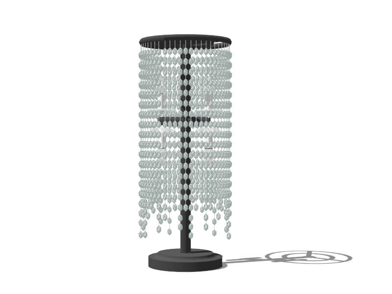 Crystal Chandelier Table Lamp sketchup model preview - SketchupBox