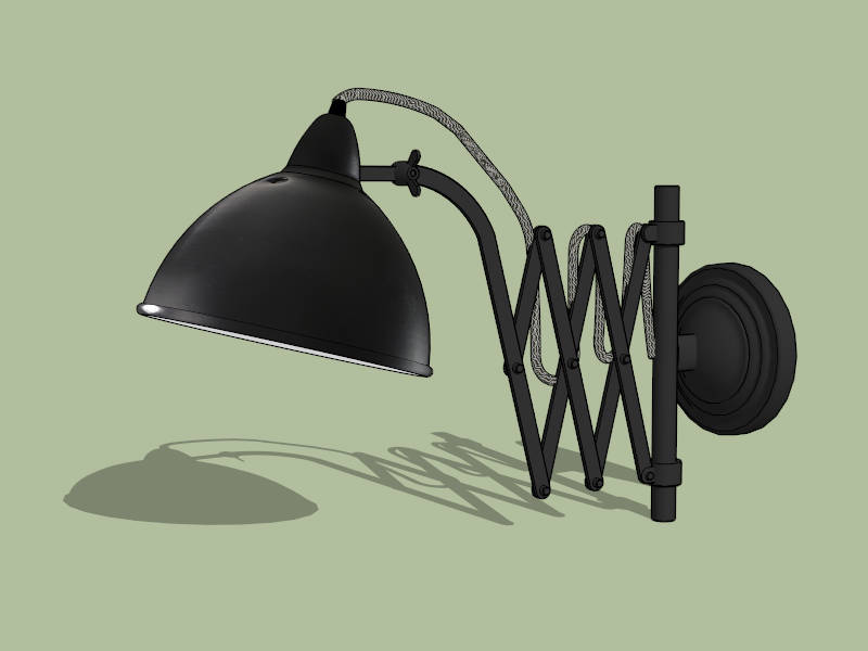 Adjustable Arm Wall Light sketchup model preview - SketchupBox