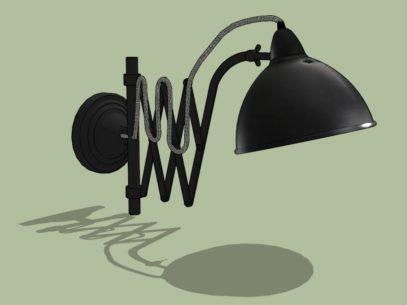 Adjustable Arm Wall Light sketchup model preview - SketchupBox