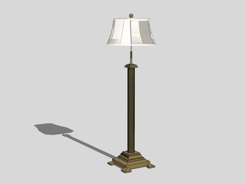 Rustic Floor Lamp sketchup model preview - SketchupBox