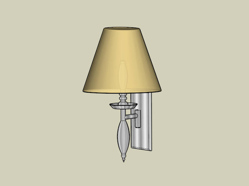 Wall Mount Lamp sketchup model preview - SketchupBox