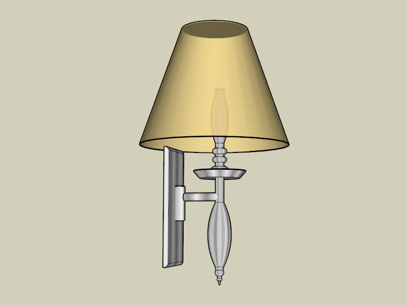 Wall Mount Lamp sketchup model preview - SketchupBox