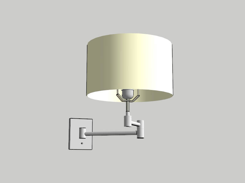 Swing Arm Wall Lamp sketchup model preview - SketchupBox