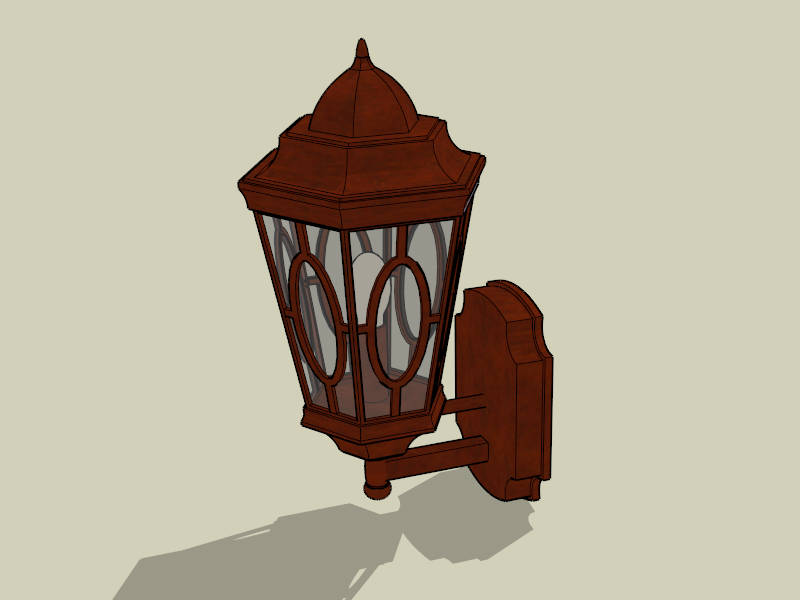 Outdoor Wall Mounted Lamp sketchup model preview - SketchupBox