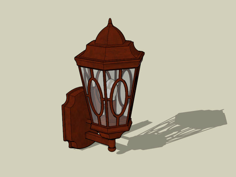 Outdoor Wall Mounted Lamp sketchup model preview - SketchupBox