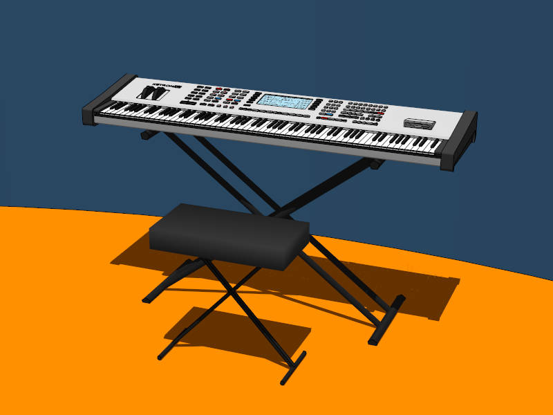 Ketron Electronic Keyboard sketchup model preview - SketchupBox