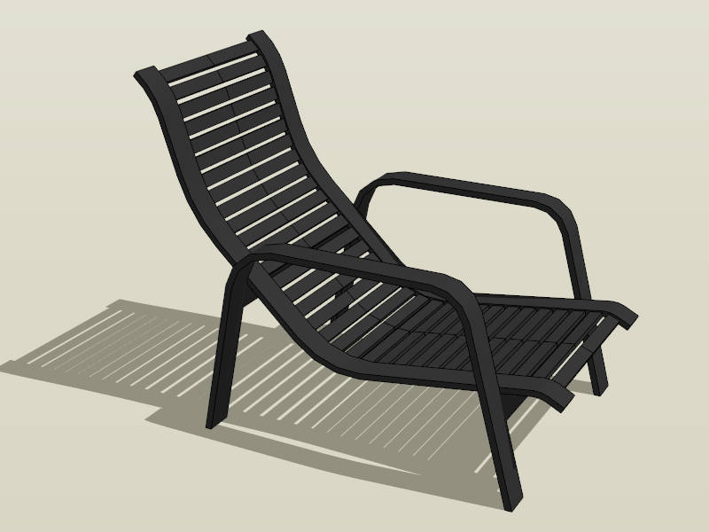 Black Patio Lounger sketchup model preview - SketchupBox