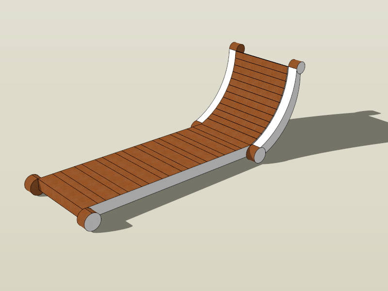 Sun Lounge Chair sketchup model preview - SketchupBox