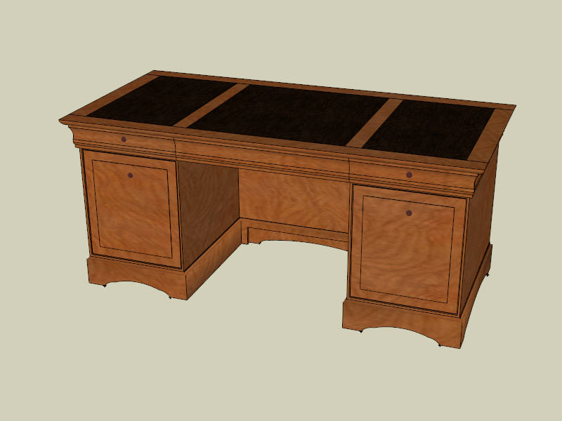 Vintage Writing Desk sketchup model preview - SketchupBox